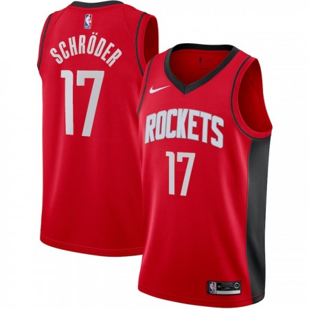 NBA Mænd Trøje Houston Rockets Dennis Schroder 17 2022-23 Nike Icon Edition Rød Swingman